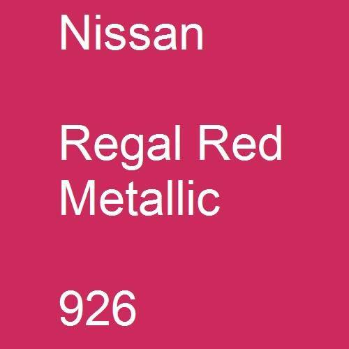 Nissan, Regal Red Metallic, 926.